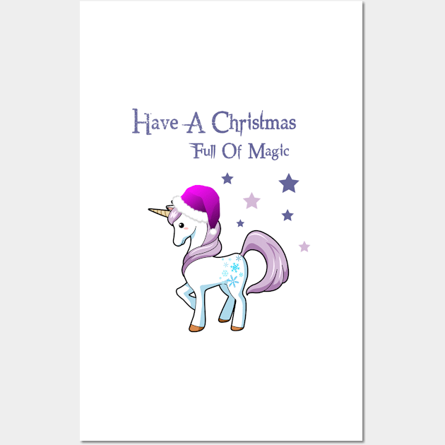 Unicorn Christmas Magic Wall Art by Specialstace83